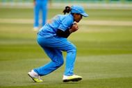 MELBOURNE, AUSTRALIA - JANUARY 29: Veda Krishnamurthy of India takes a catch to dismiss Jess Jonassen during the women's Twenty20 International match between Australia and India at Melbourne Cricket Ground on January 29, 2016 in Melbourne, Australia.  (Photo by Zak Kaczmarek/Getty Images)